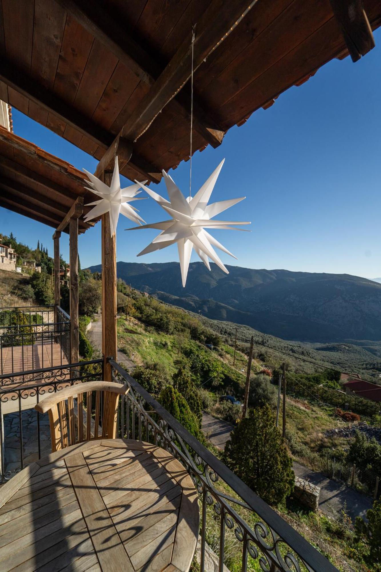 Rock Dandy Deluxe Chalet In Arachova - Delphi, Sauna, Prv Parking, Amazing View Villa Exterior foto