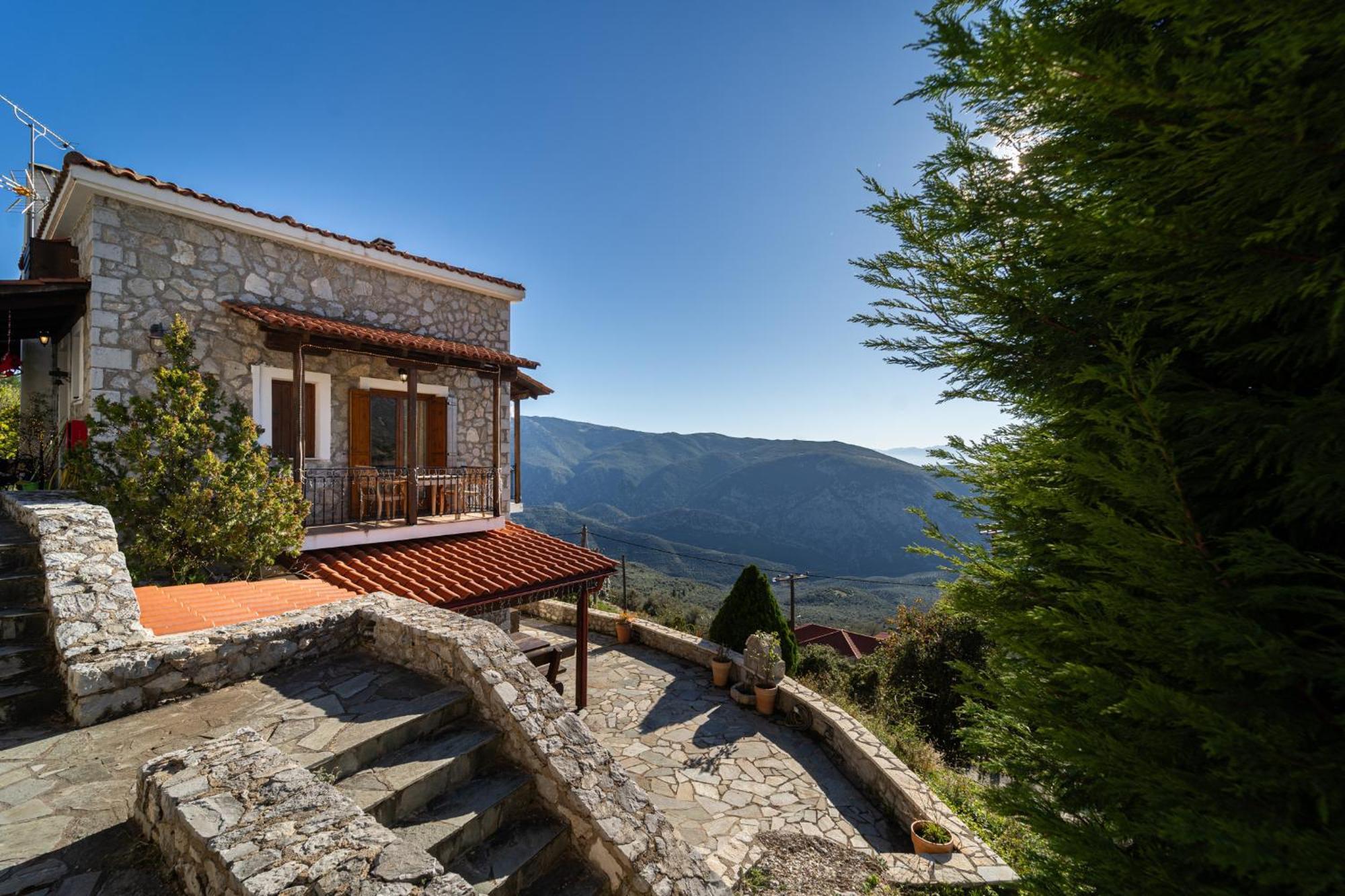 Rock Dandy Deluxe Chalet In Arachova - Delphi, Sauna, Prv Parking, Amazing View Villa Exterior foto