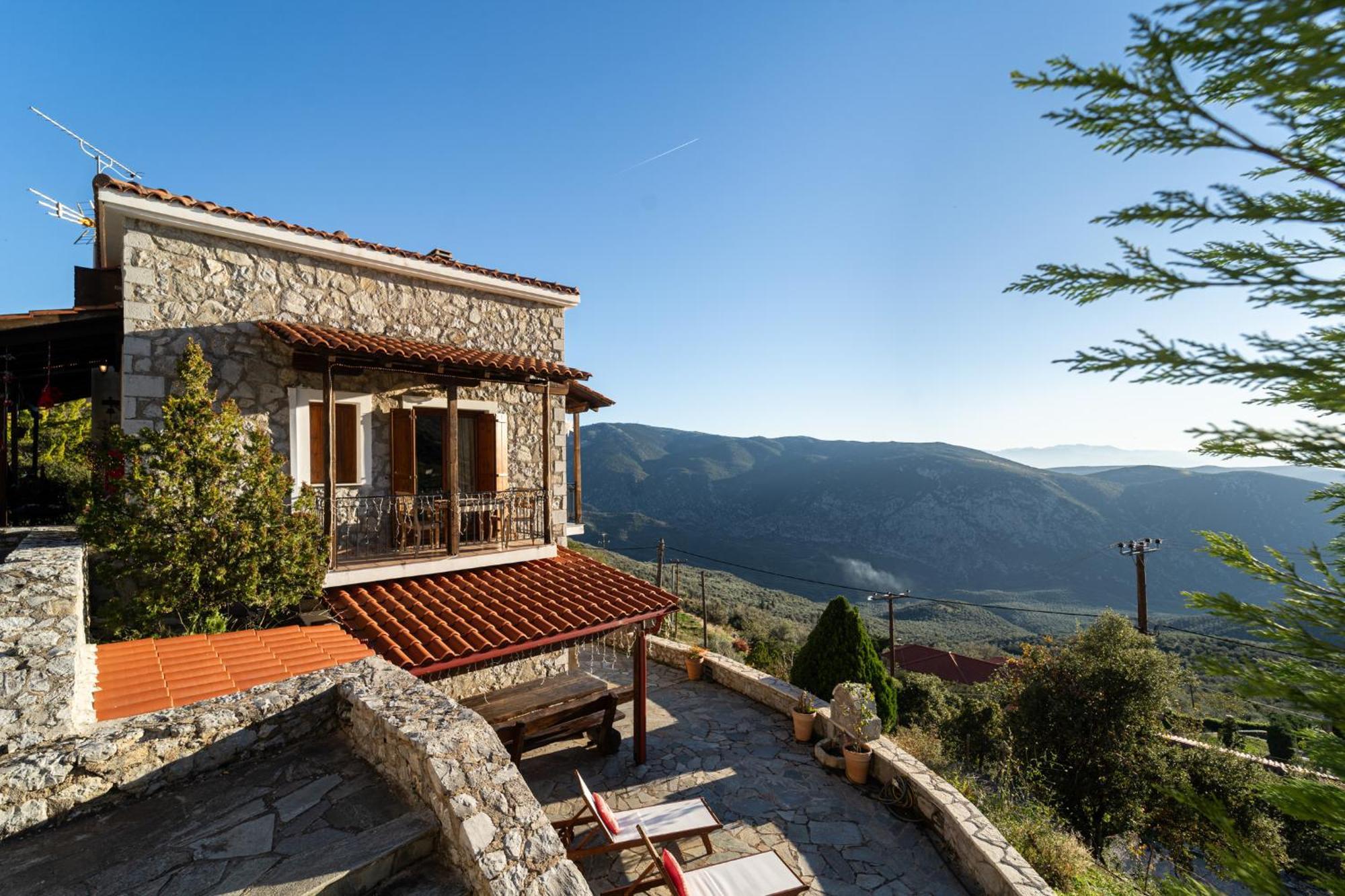 Rock Dandy Deluxe Chalet In Arachova - Delphi, Sauna, Prv Parking, Amazing View Villa Exterior foto