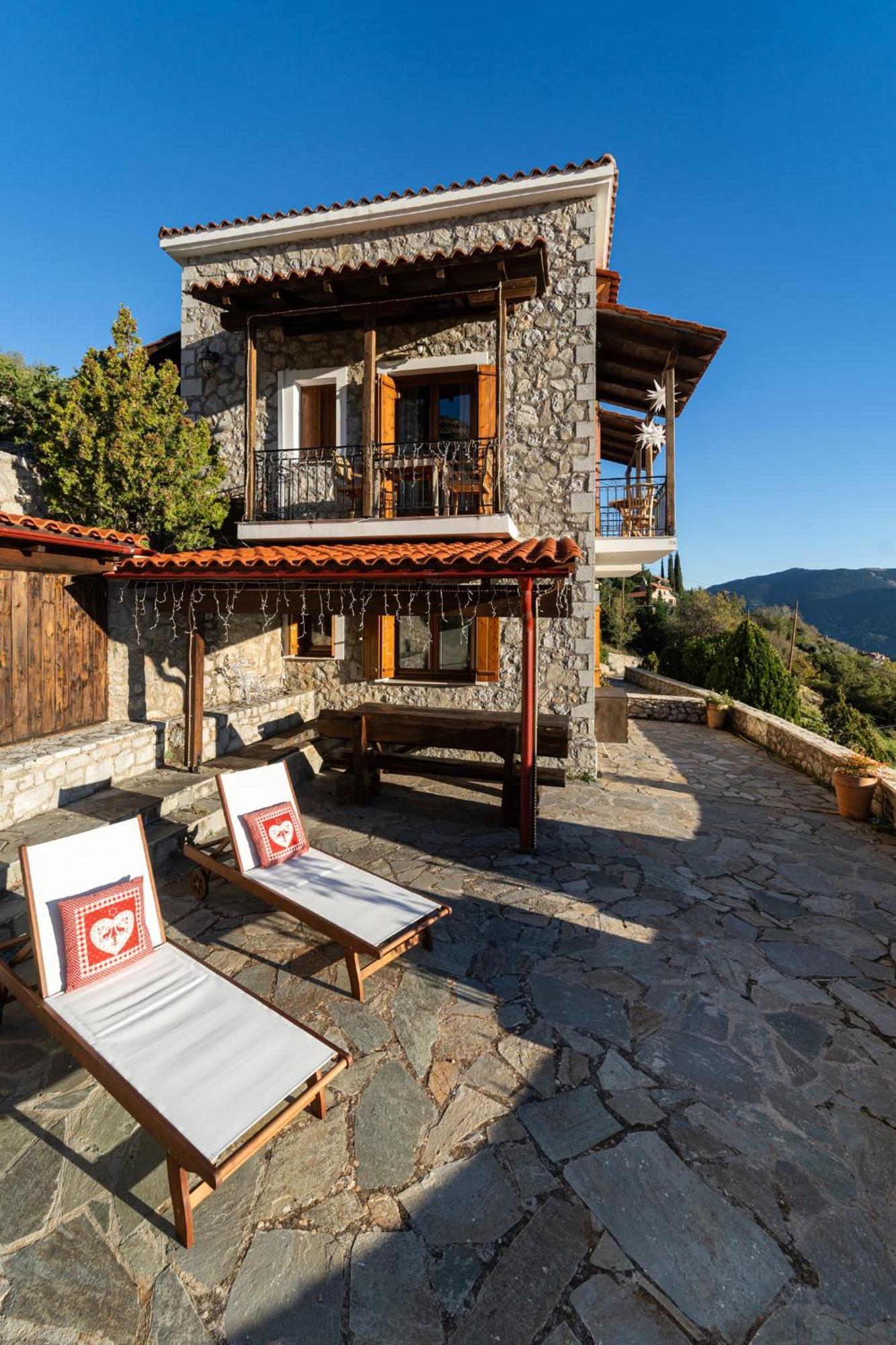 Rock Dandy Deluxe Chalet In Arachova - Delphi, Sauna, Prv Parking, Amazing View Villa Exterior foto