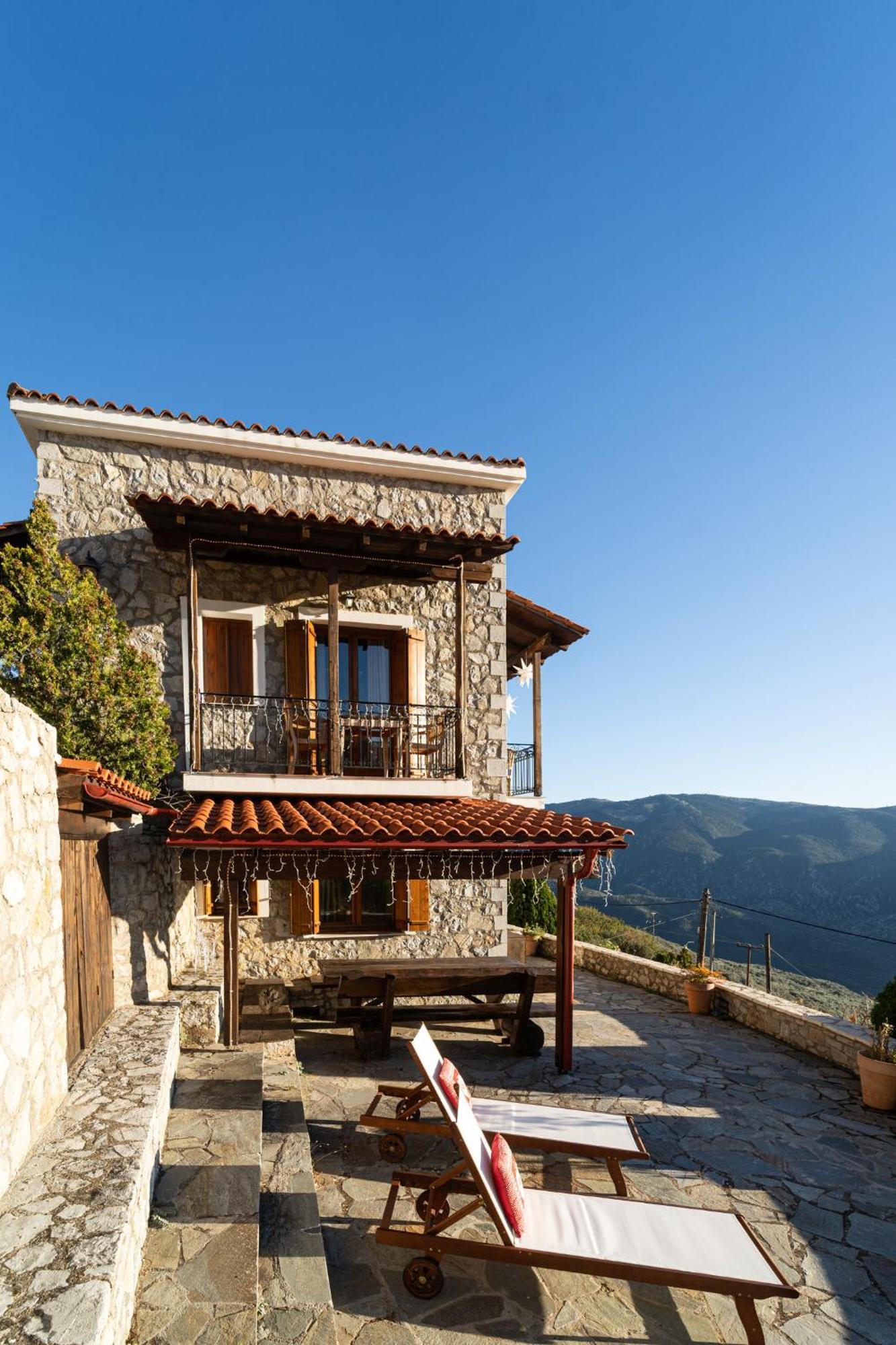 Rock Dandy Deluxe Chalet In Arachova - Delphi, Sauna, Prv Parking, Amazing View Villa Exterior foto