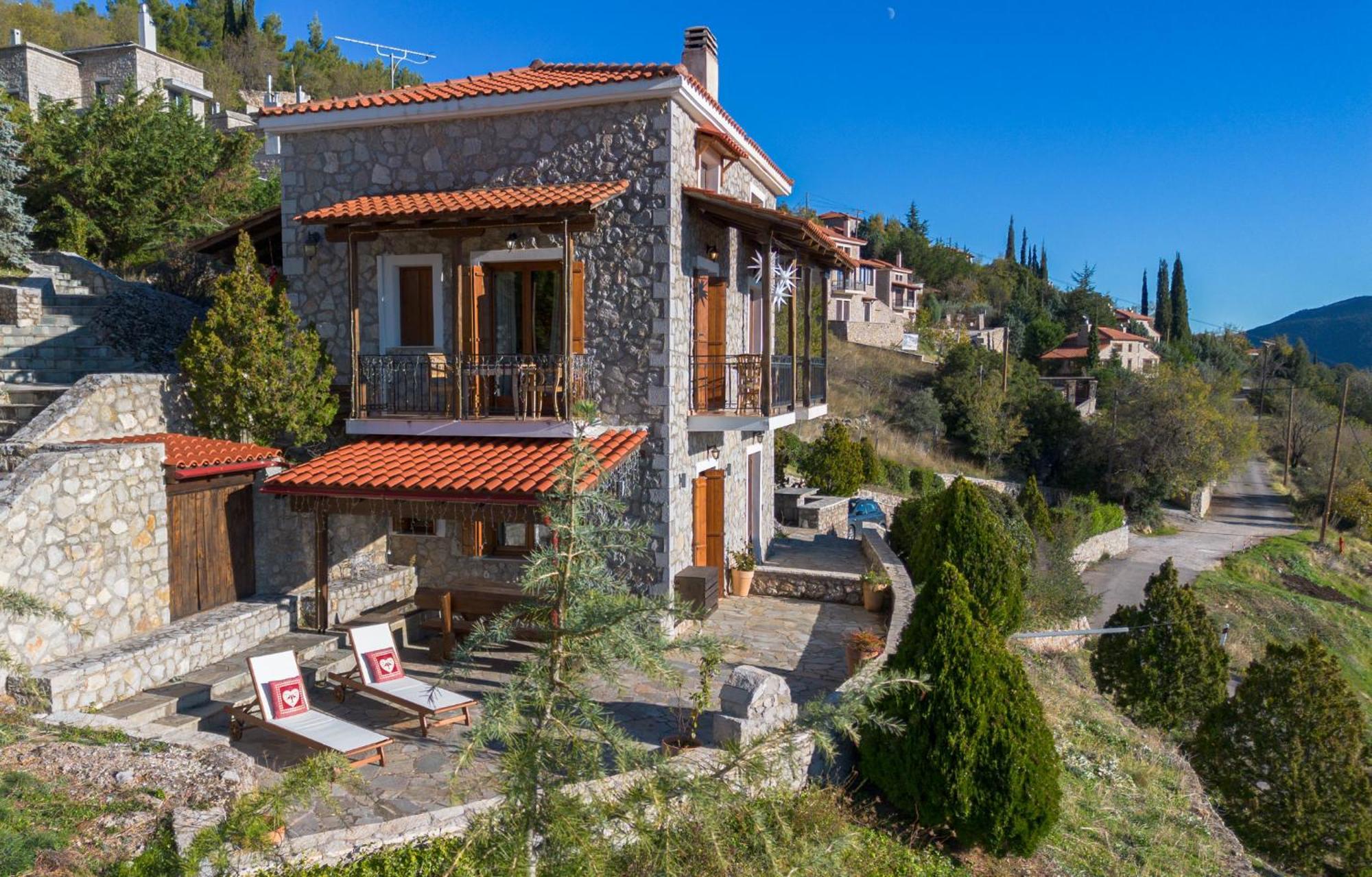 Rock Dandy Deluxe Chalet In Arachova - Delphi, Sauna, Prv Parking, Amazing View Villa Exterior foto